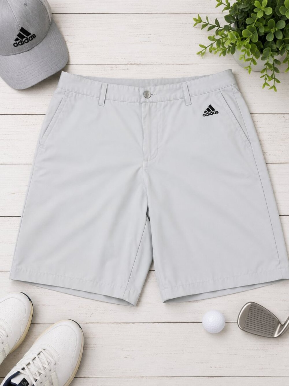 Adidas Golf Men's Size 34 Gray Performance Golf Shorts Lightweight